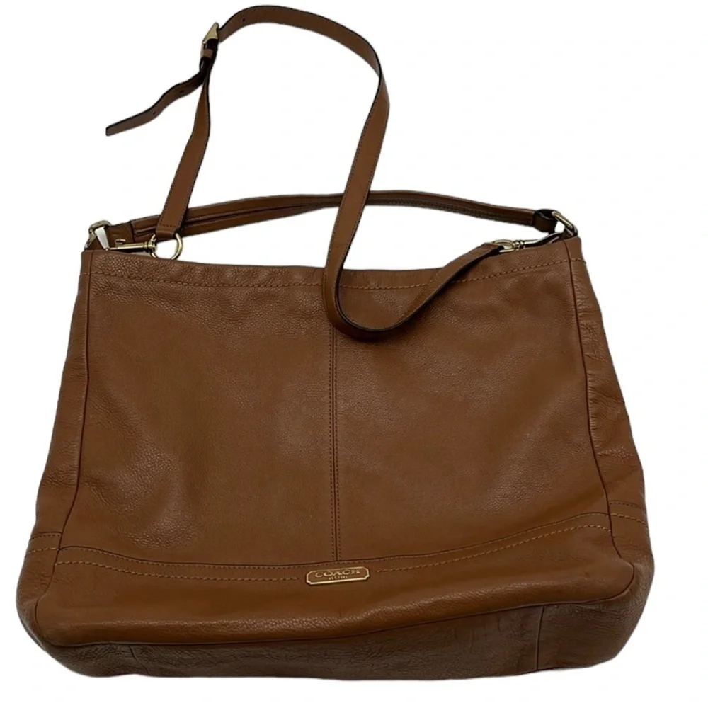 Coach Tan Park Leather Hobo Satchel Crossbody Large Bag BLEMISH